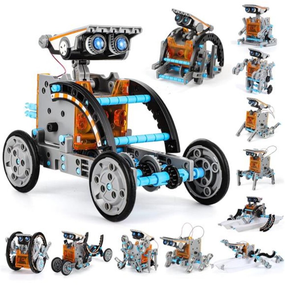 Kids Learning Experiment Toys 12-in-1 STEM Solar Robot‎ Kit Toys Gifts for Boys